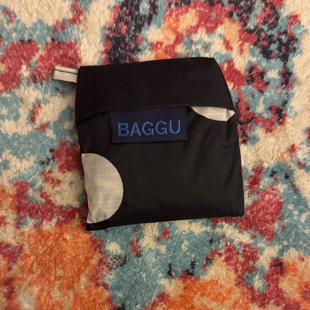 Baggu Black Pouch with Gray Accents